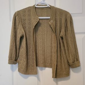 Vintage One Buttton Open Front Cardigan